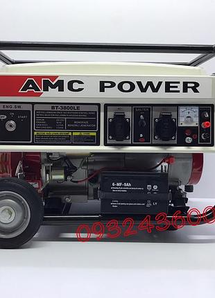 Генератор бензиновий однофазний  3.5 квт amc power bt-3800le