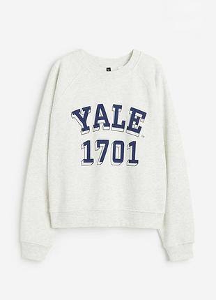Серый свитшот толстовка h&amp;m yale