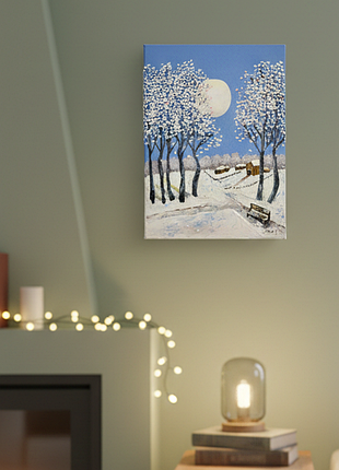 Картина живопис «магія зими», 20х30