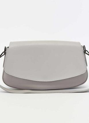Женская сумка кросс-боди из экокожи,повседневный клатч на плечо из экокожи никки серая