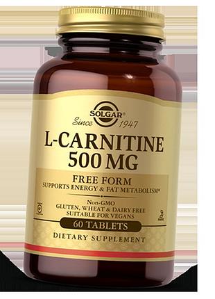 L-карнитин, l-carnitine 500, solgar 60таб (02313006)