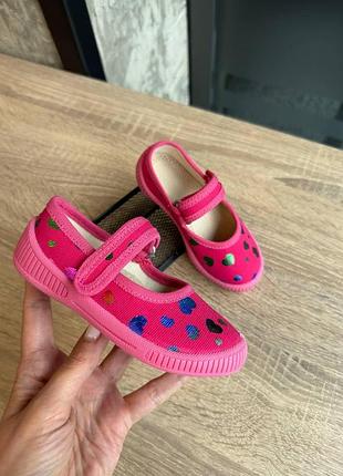 Дитячі туфлі мокасини літні daria колір малинове серце 21-26 розмір 23