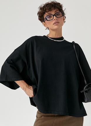 Жіноча футболка оверсайз із декоративним швом на спині