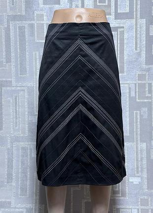Юбка женская меди 46 (uk12) размера next черная 100% хлопок