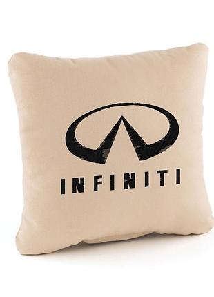 Подушка с лого infinity флок 3