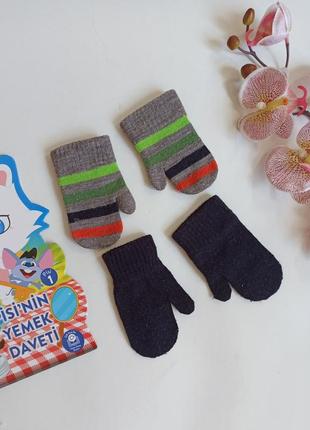 Комплект 2 пари рукавиці 3-6 міс акрил h&m