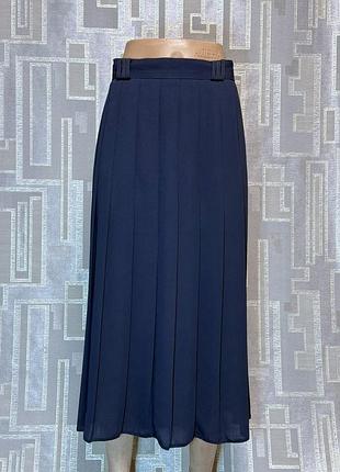 Спідниця жіноча міді 50-52 (uk18) розміру класична spice синя плісе ділова