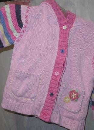Тепла вязана кофта до року george 6-9міс