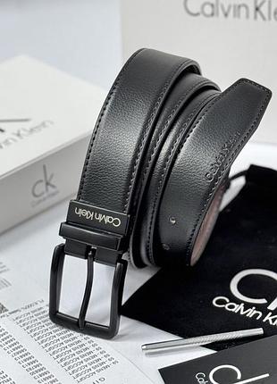 Двосторонній шкіряний ремінь у подарунковій упаковці (452) чорний/коричневий