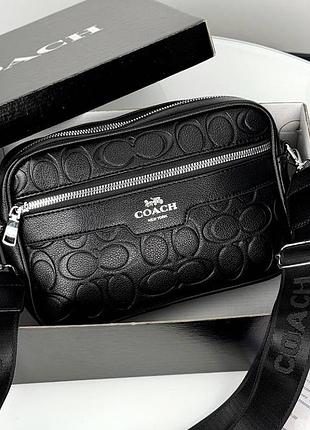 Мужская брендовая сумка на плечо coach (1376-5)
