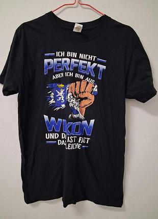 Футболка чоловіча чорна gildan, розмір m - l