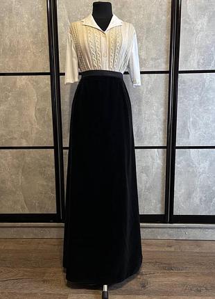 Довга максі спілниця велюр