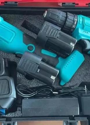 Набор аккумуляторных инструментов болгарка ag24/125 и шуруповерт 12 b