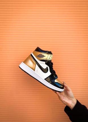 Nike air jordan 1 mid black metallic gold🆕шикарные кроссовки найк🆕купить наложенный платёж6 фото