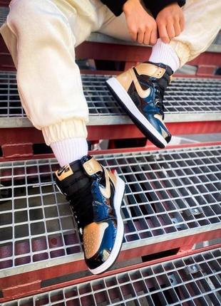 Nike air jordan 1 mid black metallic gold🆕шикарные кроссовки найк🆕купить наложенный платёж2 фото