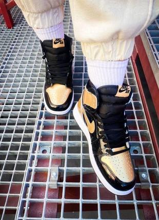 Nike air jordan 1 mid black metallic gold🆕шикарные кроссовки найк🆕купить наложенный платёж5 фото