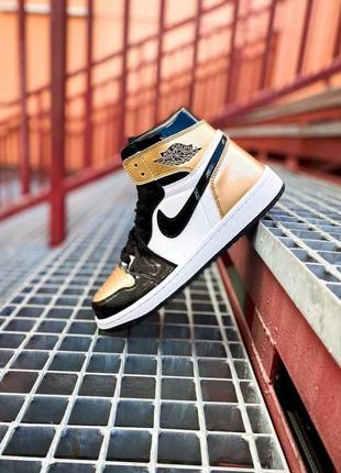 Nike air jordan 1 mid black metallic gold🆕шикарные кроссовки найк🆕купить наложенный платёж4 фото