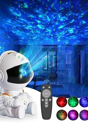 Звездный проектор астронавт mini farraray белый вращение на 360