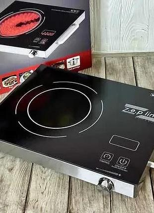 Настольная плита электрическая сенсорная инфракрасная одноконфорочная zepline zp-061 2200 вт