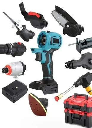 Набор электрических инструментов 9 в 1 электроинструменты в чемодане, профессиональный набор 48v