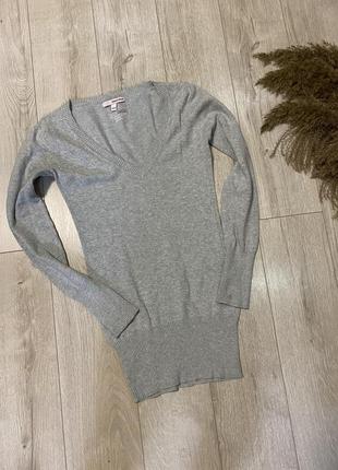 Tally weijl-удлинённый джемпер свитер/кофта с  v-образным вырезом