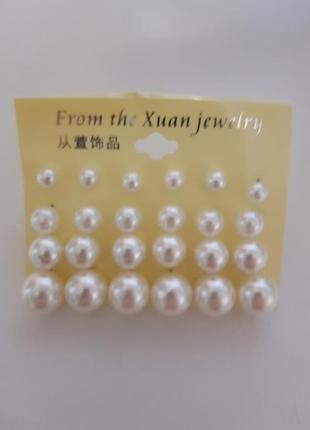 Серьги набор 12в1 3