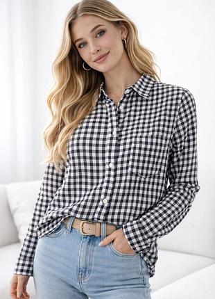 Жіноча сорочка в клітинку amazon essentials | 100% бавовна