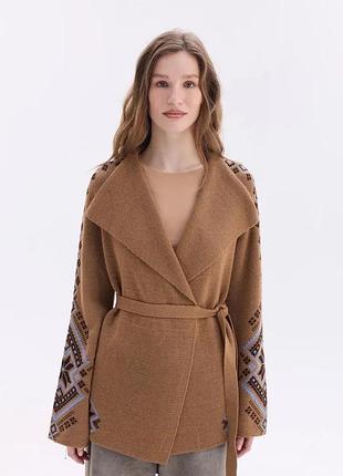 Кардиган шерсть український принт 2