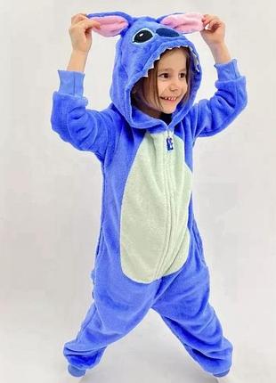 Кигуруми пижама теплая стич 92-110р 104-110