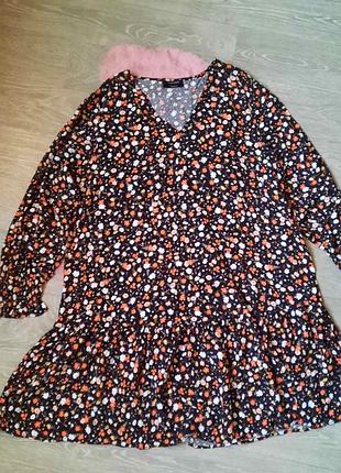 Сукня жіноча батал в квітковий принт, розмір xl-xxl