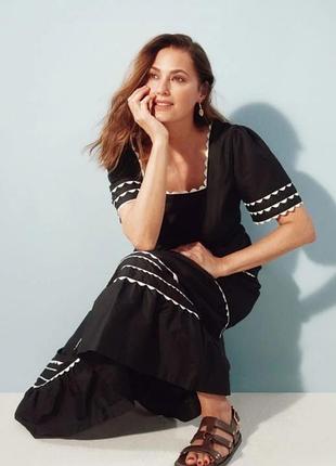 Платье платье свободный крой коттон вышивка xl/xxl(20)