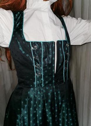 Сарафан в этно баварском стиле alpin amp узор атласный миди платье3 фото