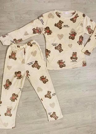 Піжама велсофт на дівчинку 134-170 зріст no5450 158