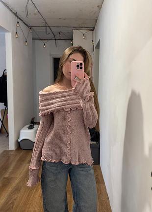 Светр з відкритими плечима 5