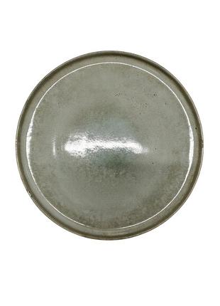 Декоративная тарелка-поднос home accents бежевая керамическая 32 см с эффектом камня/бетона для сервировки и декора