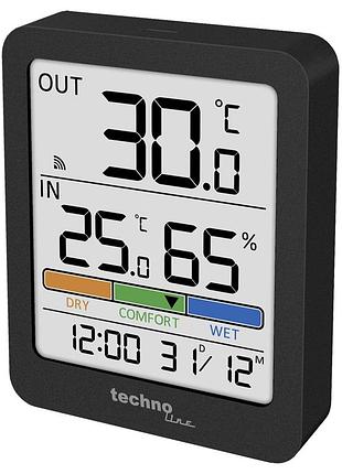 Термогігрометр technoline ws9488 anthracite (ws9488), темно-сірий