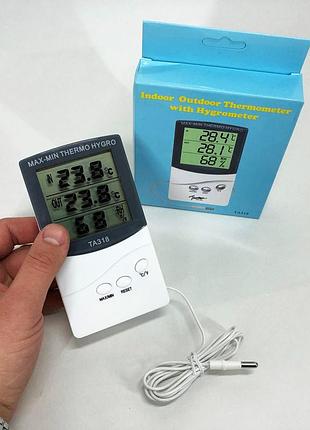 Часы с внутренним и наружным датчиком ta 318, хорошая домашняя метеостанция, хорошая метеостанция