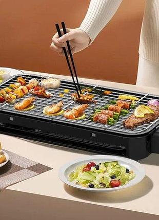 Электрический гриль-барбекю rainberg настольный электрогриль с решеткой bbq