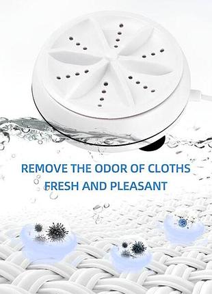 🔥 уценка портативная вращающаяся ультразвуковая стиральная машинка с кабелем ma-2 usb для путешествий и дома