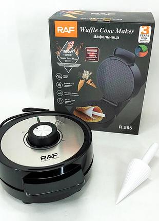 Вафельница с многослойным антипригарным покрытием raf r.565 1000 вт, мощная вафельница