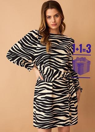 🥰 сукня в анімалістичний принт f&f 16 віскоза