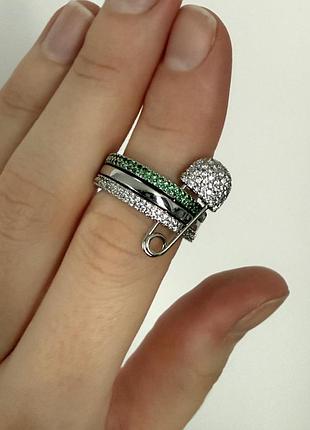 Каблучка в стилі apm monaco, 17 срібна