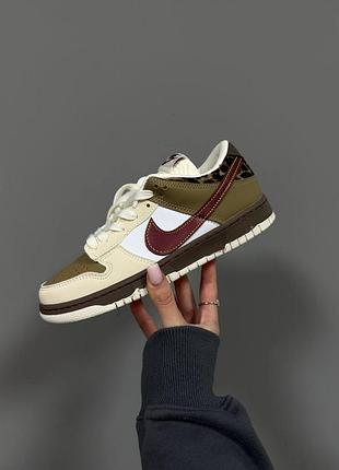 Жіночі кросівки nike sb dunk | white / cheetah premium