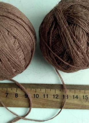 Пряжи нитки шерсть цвет беж 2 оттенка общий вес 510 грамм  for hand made, рукоделия, поделок