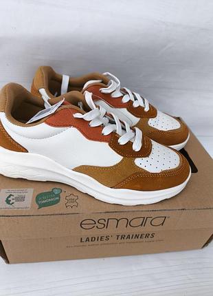 Кожаные кроссовки esmara premium 40-26см новые