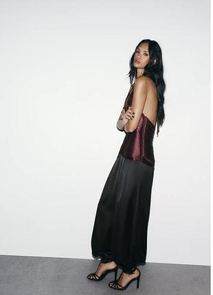 Сатинова штани з защіпами зара галіфе аладіни розмір s m атласні