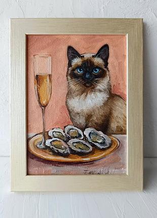 Картина масляными красками гурман 13x18 см