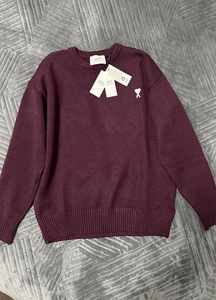 Светр ami paris бордовий