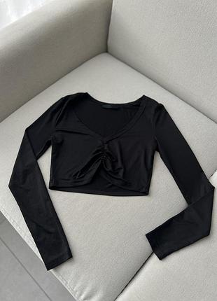 Лонгслів чорний s