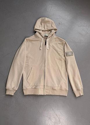 Зіп худі stone island ghost piece бежве 3